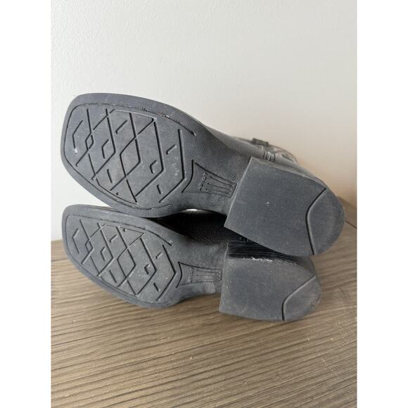 Ariat Kids Tycoon Western Black Boots Cowboy Black Aztec Stitching Kids Size 1 - Picture 9 of 10